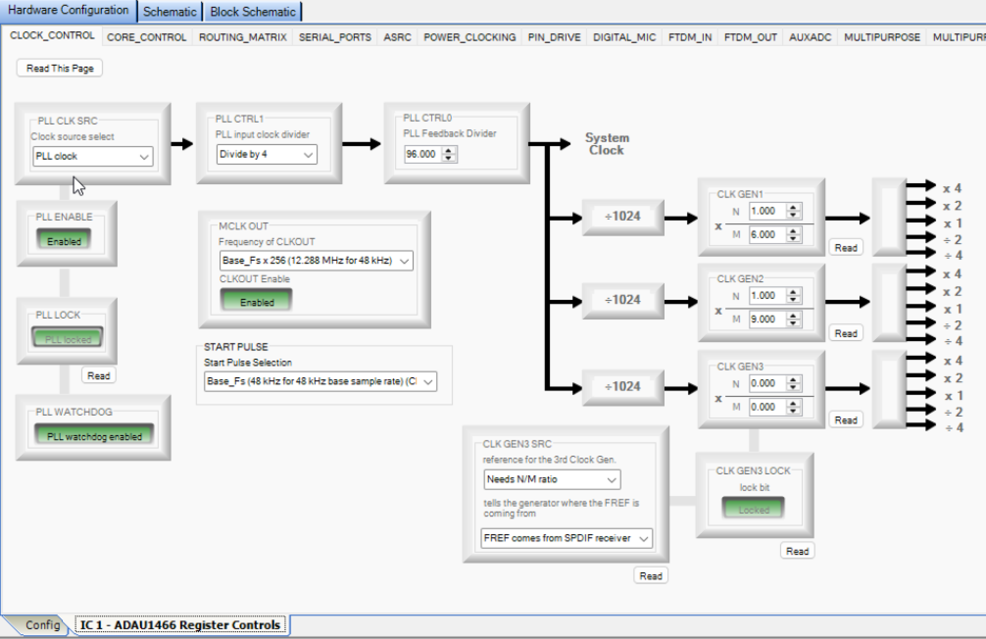 adau1466 hardware config