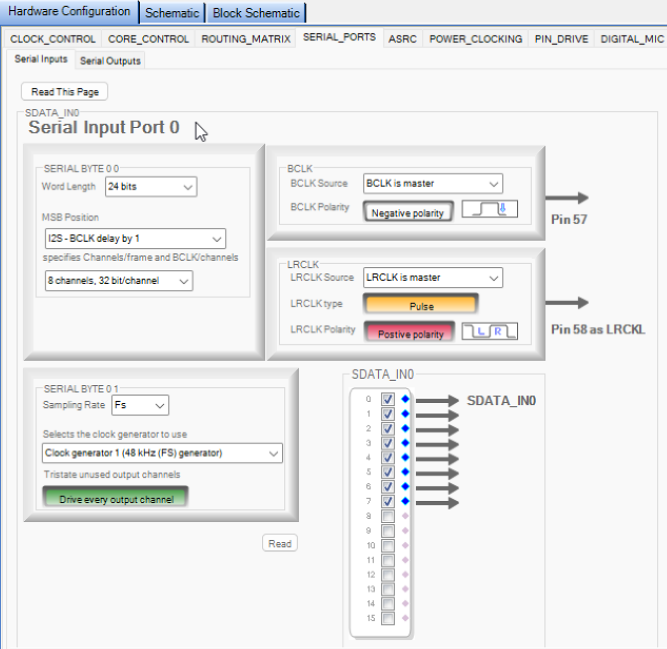 adau1466 serial config
