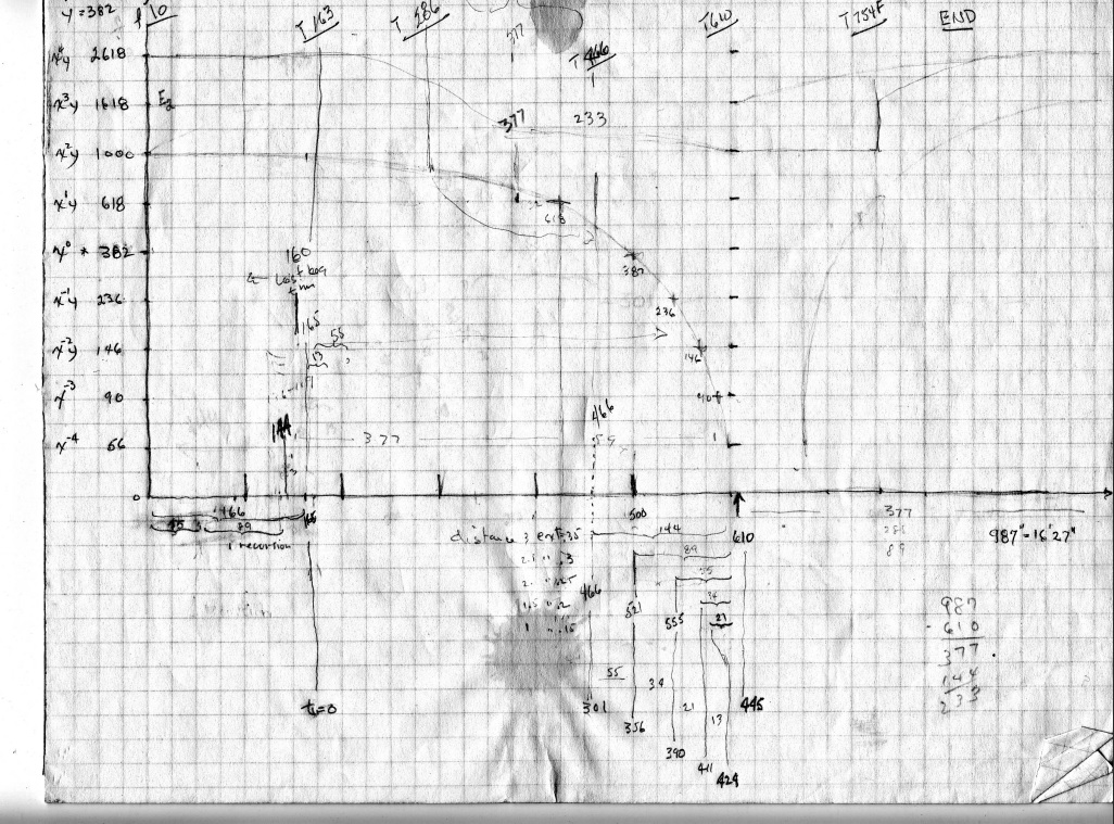 A grid design on a scanned piece of paper with several lines running through it, dividing the space.