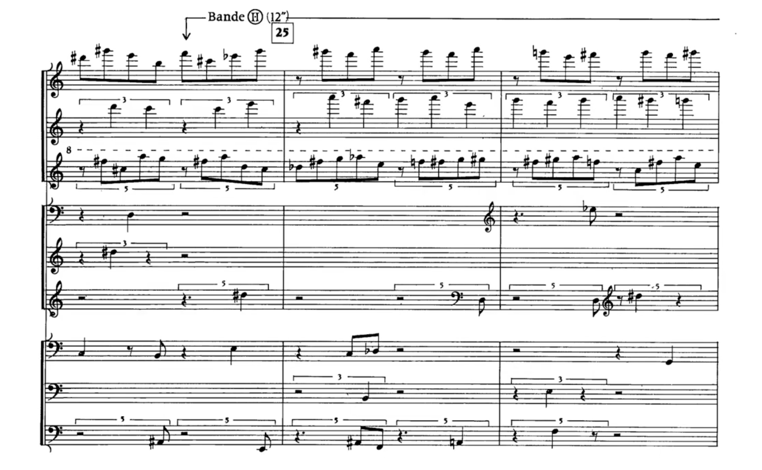 Orchestra score sheet.