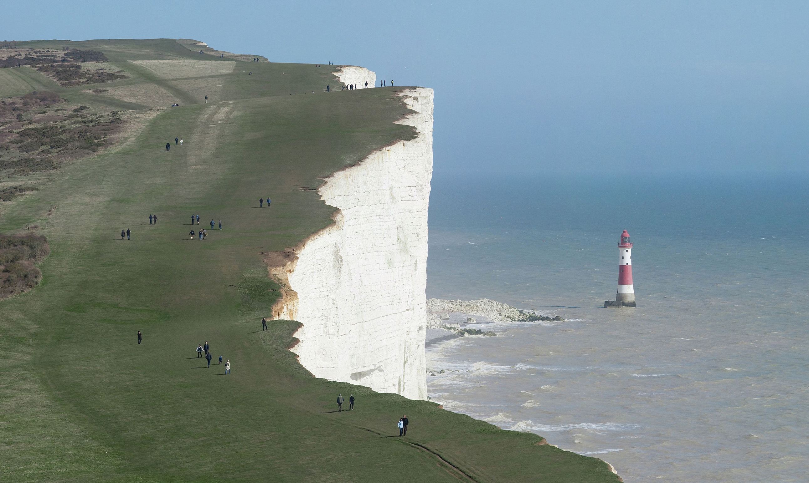 Luftaufnahme von Beachy Head.