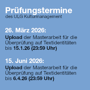Aktuelle Fristen für den Upload von Abschlussarbeiten