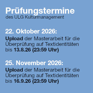 Aktuelle Fristen für den Upload von Abschlussarbeiten
