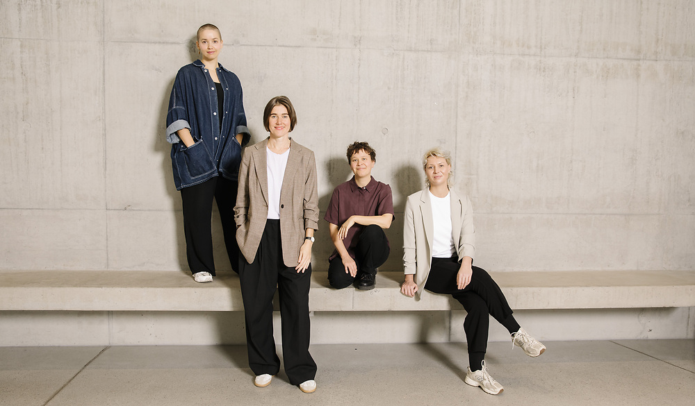 Team der GGD von links nach rechts: Emma Maria Lakkala Ulli Mayer, Jenn Stoll, Laura Eichenseer, 