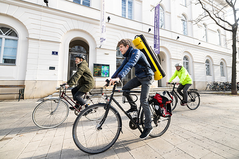 Fahrradfahren zur mdw