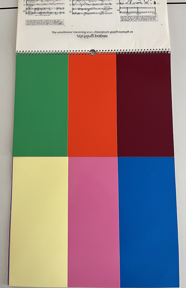 Kalender Neue Musik, Kalenderblatt November 1990, Detail