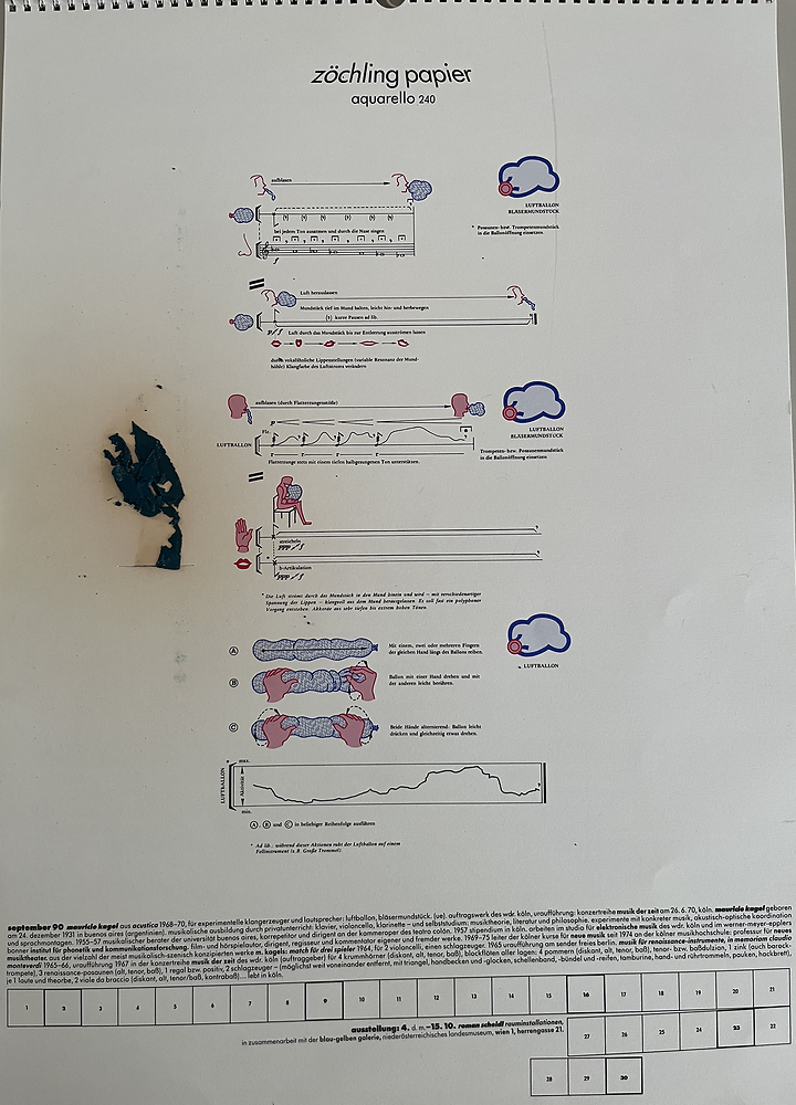 Kalender Neue Musik, Kalenderblatt September 1990