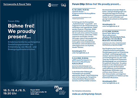 Flyer der Veranstaltung mit Programm und Kurzinfos