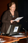 Gerlinde Haid (IVE) während ihres Vortrags "Die 'Kaiserhymne' in der volkstümlichen Rezeption". Photo: Lisl Waltner