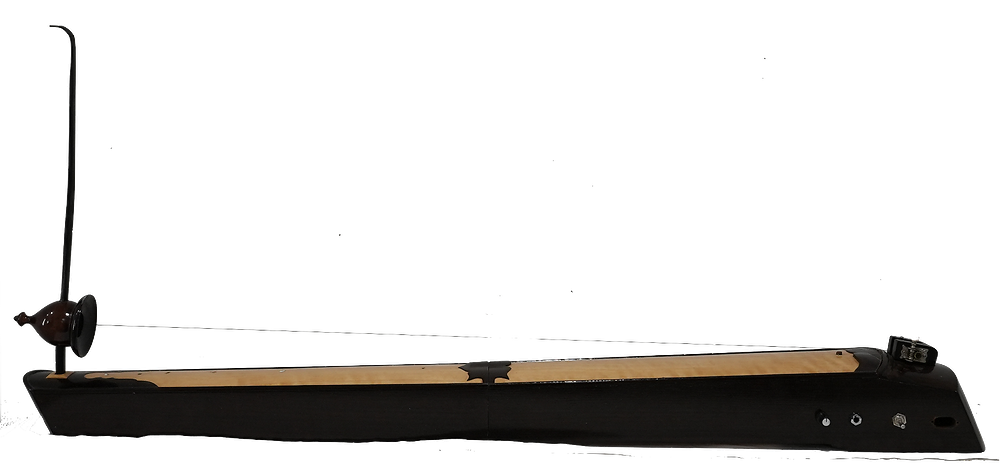 The Vietnamese monochord zither đàn Bầu. Ít consists of a wooden box, with a pitch bending rod on the left side of the instrument. Tied to the pitch bending rod is a string, which is covered by an ornamental gourd.