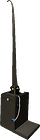 A black box sits on a table. A handle similar to the bending rod of the dan bau rises from it.
