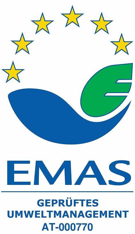 Logo: EMAS - geprüftes Umweltmanagement AT-000770